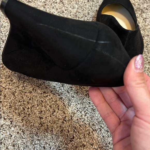 Jessica Simpson Black Suede Cash Solid Slip On Wedge Heels size 8.5 - Picture 15 of 16
